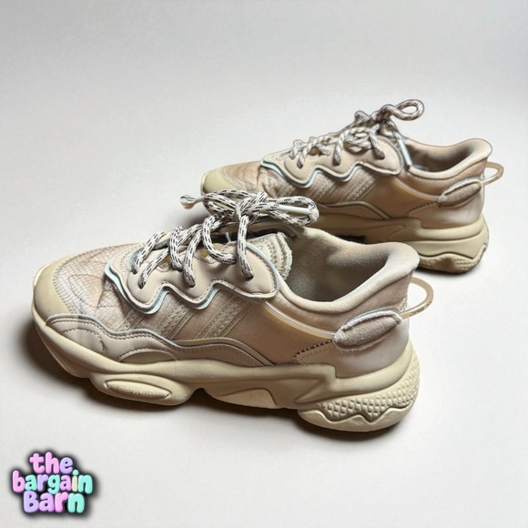 Adidas Ozweego Unisex Youth Beige Retro Style Casual Running Sneakers (4) - Picture 2 of 5